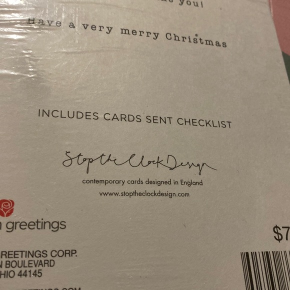 18 American Greetings Christmas card bundle lot Stop the clock Thinking of you - Picture 6 of 7